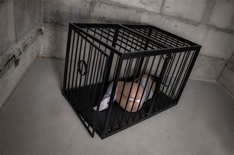 bdsm slave in cage|Cage BDSM Porn .